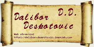 Dalibor Despotović vizit kartica